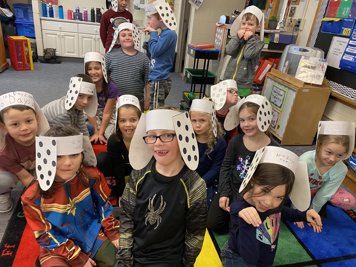NS_Grade2's tweet photo. Celebrating the 102nd day of school#102dalmations https://t.co/5m7xNNZbAh