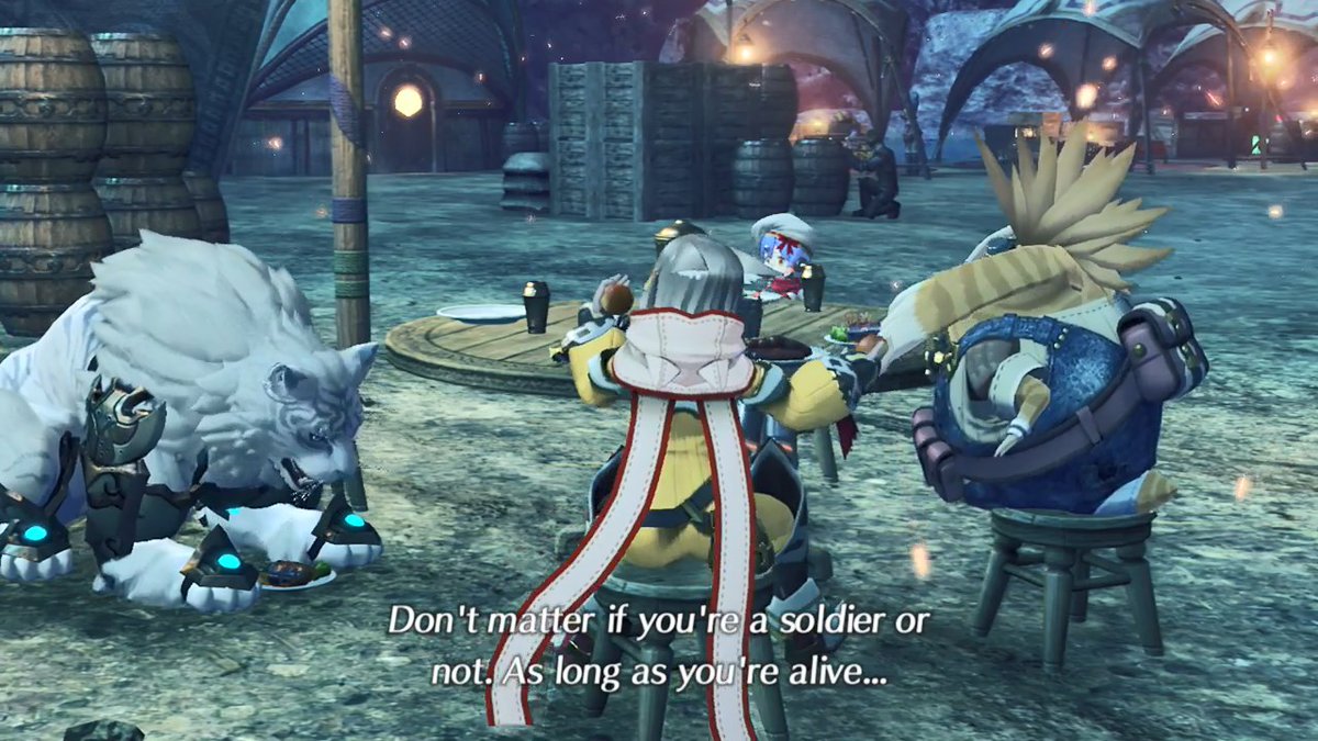The scene shortly after is nice too and adds to why I like how Vandham is used in chapter 3. Vandham gives Rex a less idealistic take on life but overall he still encourages him, this also helps set the tone of the game in general imo.  #Xenoblade2