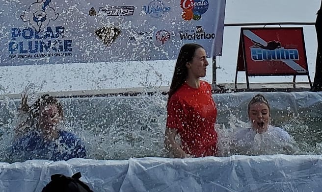 WlooRavensU22AA's tweet photo. So proud of these three for taking "The Plunge". @MadiOliver19, @AshleyRobitail3 &amp; @erikaehrenberg were all excited to show their support of @WRPSToday #freezinforareason Polar Plunge for @SOOntario. 
We are blessed to have girls that are always excited to #givebacktoourcommunity https://t.co/YUhrPr3h8R