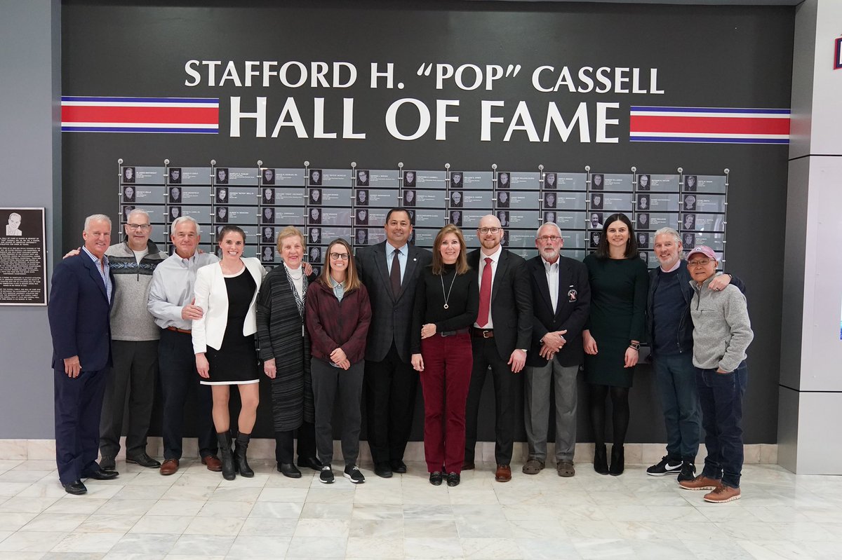 AUeagles's tweet photo. Pop Cassell Hall of Famers past and present with Jack Cassell, former Chairman of the Board of Trustees, and Margie Bryant, who made this awesome new display possible! 

It’s a great day to celebrate a lot of truly great people. #AUEagles 🦅 https://t.co/IE1KlkHRRz