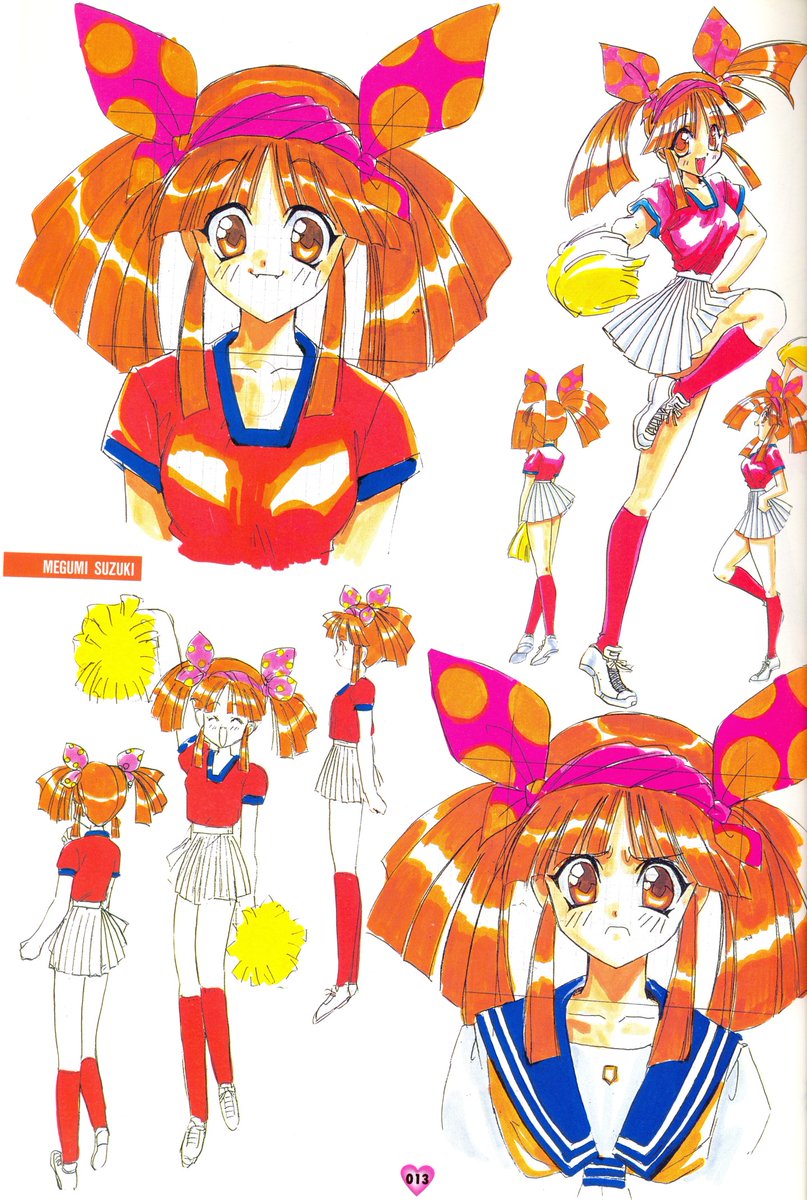 Megumi Suzuki concept illustrations from the Asuka 120% series