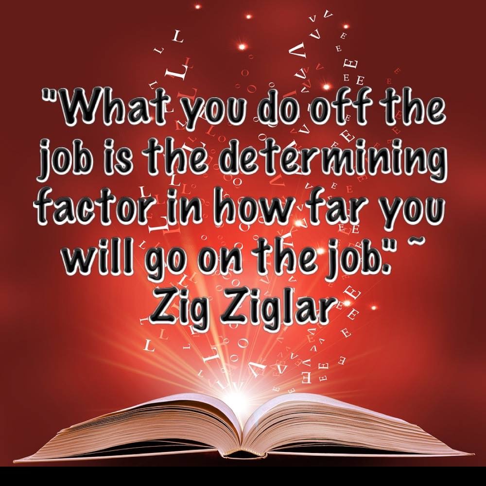 “What you do off the job is the determining factor in how far you will go on the job.” ~ #ZigZiglar
#readmorelearnmore #business #leadership #entrepreneur #achievesuccess