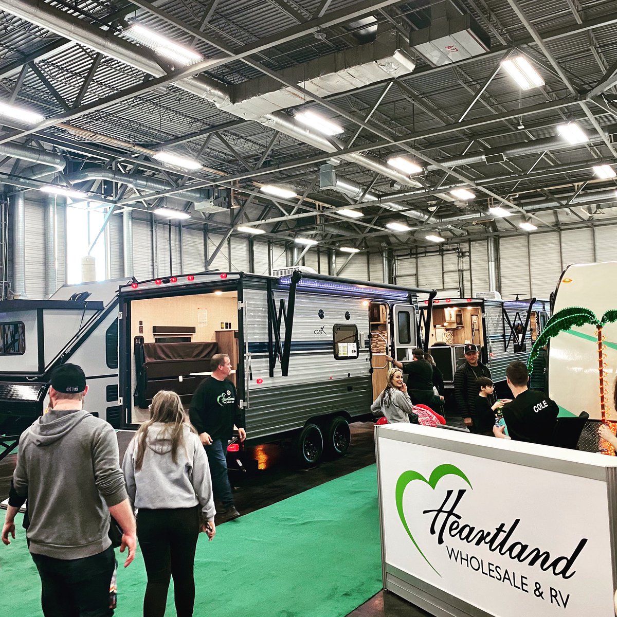 Day 3 of the #RV show in #yeg ! Lots of traffic so far! Make sure you come on down and see the group of us from @heartlandwholesalerv ! We will be happy to show you all the great RV’s we have here! .
.
.
#rvshowandsale #rvcampingab #rvdaofcanada #edmontonexpocentre