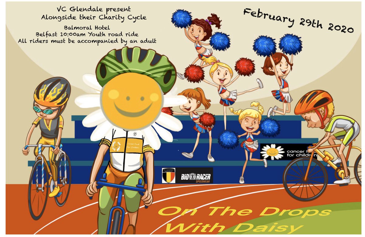 A fun day for kids also, a shorter version of the Charity’s ride heading out with the senior riders and returning home with them. All kids must be accompanied by an adult and ride for free must be on a racing bike with gears!  #onthedropswithdaisy