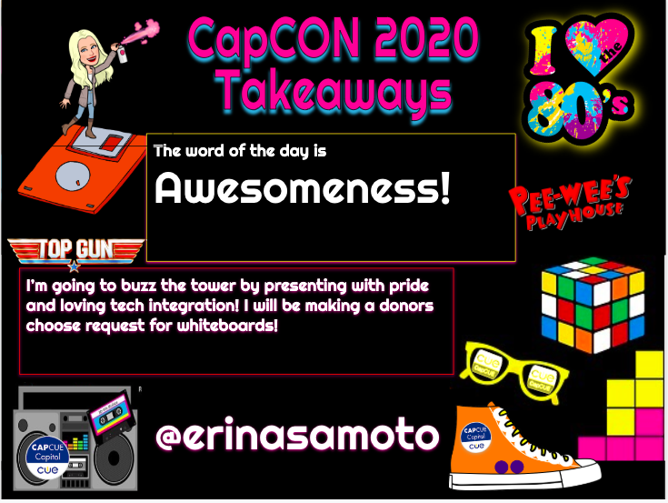 ErinAsamoto's tweet photo. Thanks @capcue for the amazing day! Presented @edpuzzle and @PearDeck and loved every minute! #CIO19 #merit19 #whytech https://t.co/YOLnO1PWvW