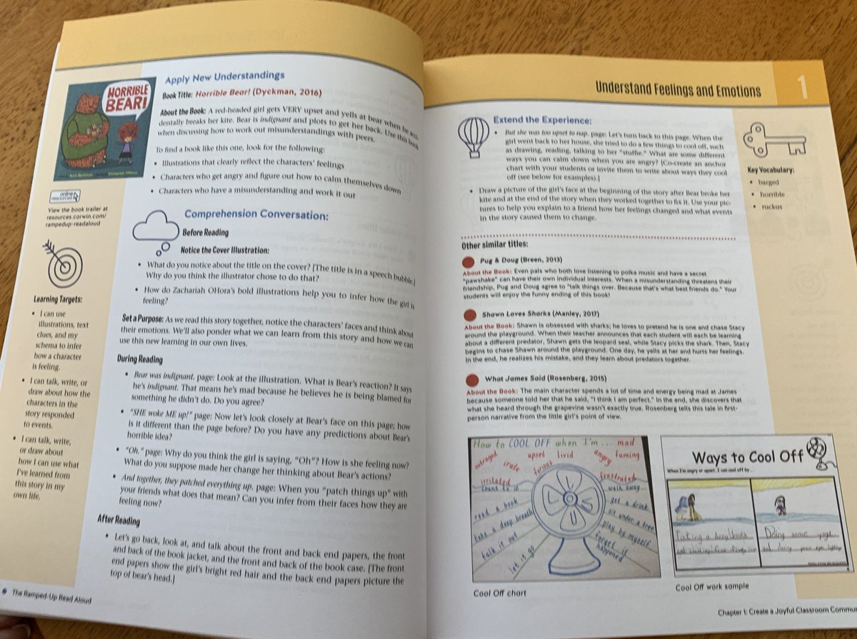 DeannaSada's tweet photo. When my daughter (who just started student teaching) says she's taking over SEL themed morning meetings as her first assignment, I immediately buy her "The Ramped-Up Read Aloud." Such a great resource! "What do YOU notice as you turn the page?" @mariapwalther, #ccpsone https://t.co/BDJBKR6gxB