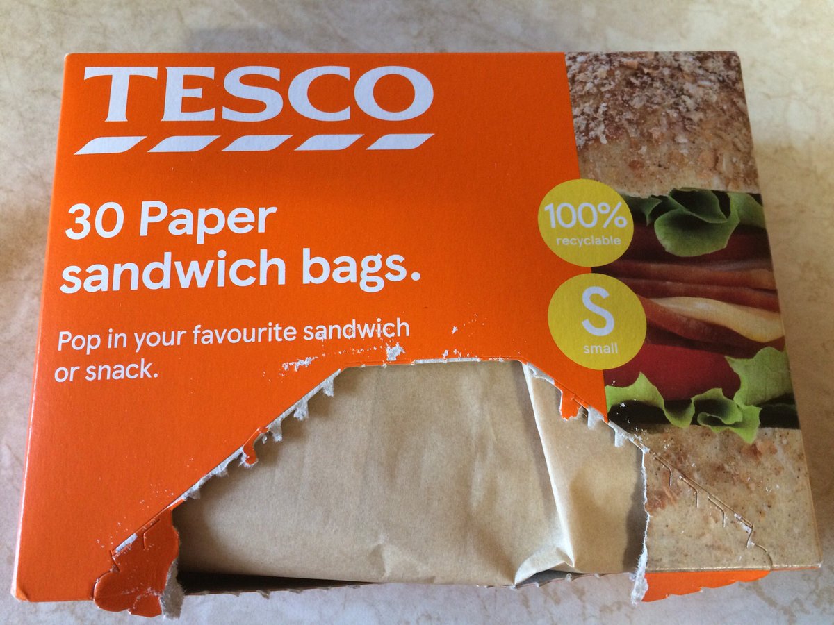 tesco paper sandwich bags