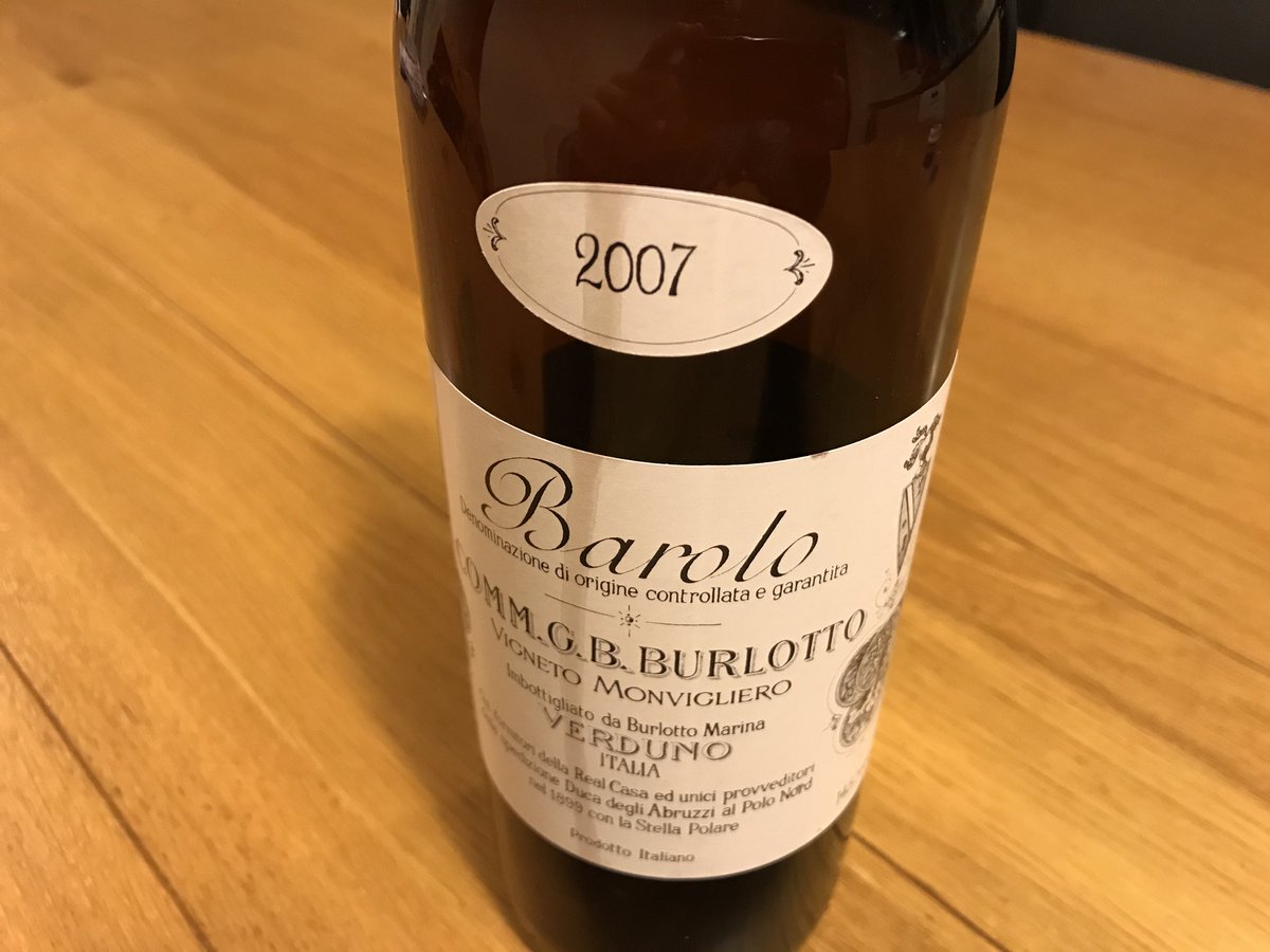 A tenfold price rise to my beloved Burlotto Monvigliero is not going to persuade me to sell. And wine is for drinking, not keeping forever. A floating Barolo of easy grace and balance, which breathed to fair complexity for the imperfect, hotter vintage