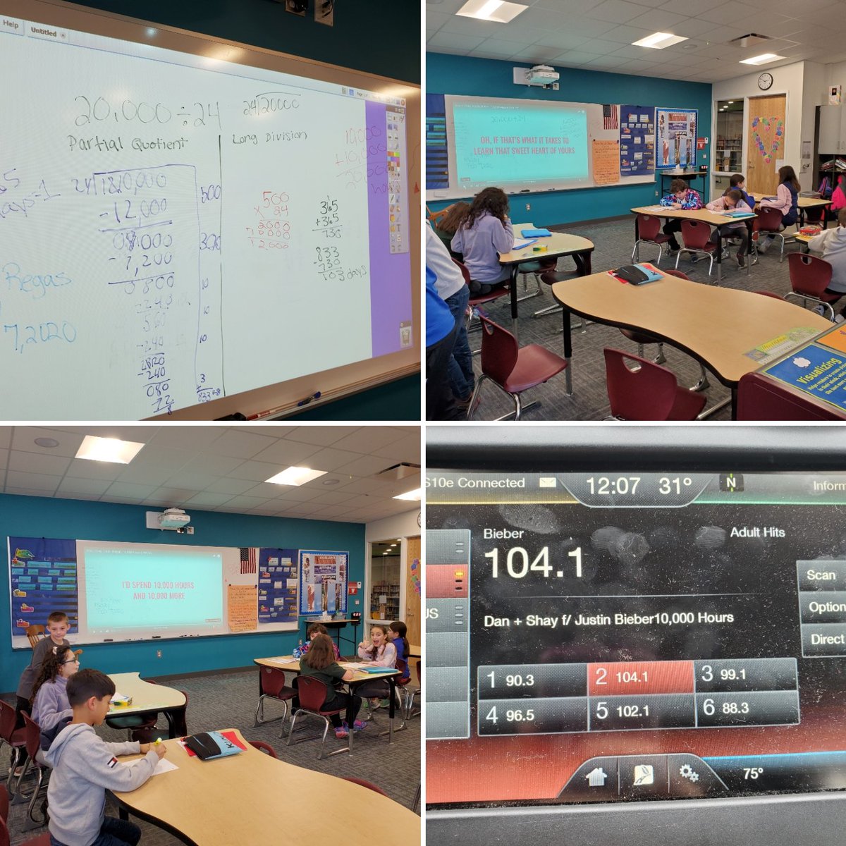 mrsvanek's tweet image. Heard the song 10,000 Hours and wondered how many days that would be...then thought why am I figuring this out when I have a class of mathematicians? #RealMath #4thgrade #833days @elementary_wes
