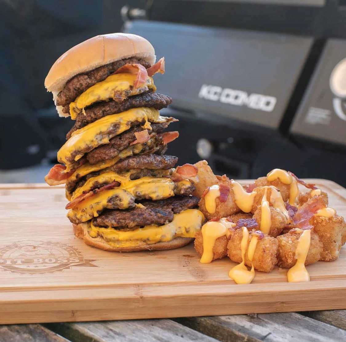 PitBossGrills's tweet photo. "A tower of smash burgers straight off the KC Combo. 12 patties, because 13 would have just been absurd 😏." - Mazie S.
The Platinum Series is available exclusively @walmart
------
#PitBossGrills #PitBossNation #PitBossPlatinum #PlatinumSeries #KCCombo #Burgers #SmashBurgers https://t.co/Gh7zuG61ck