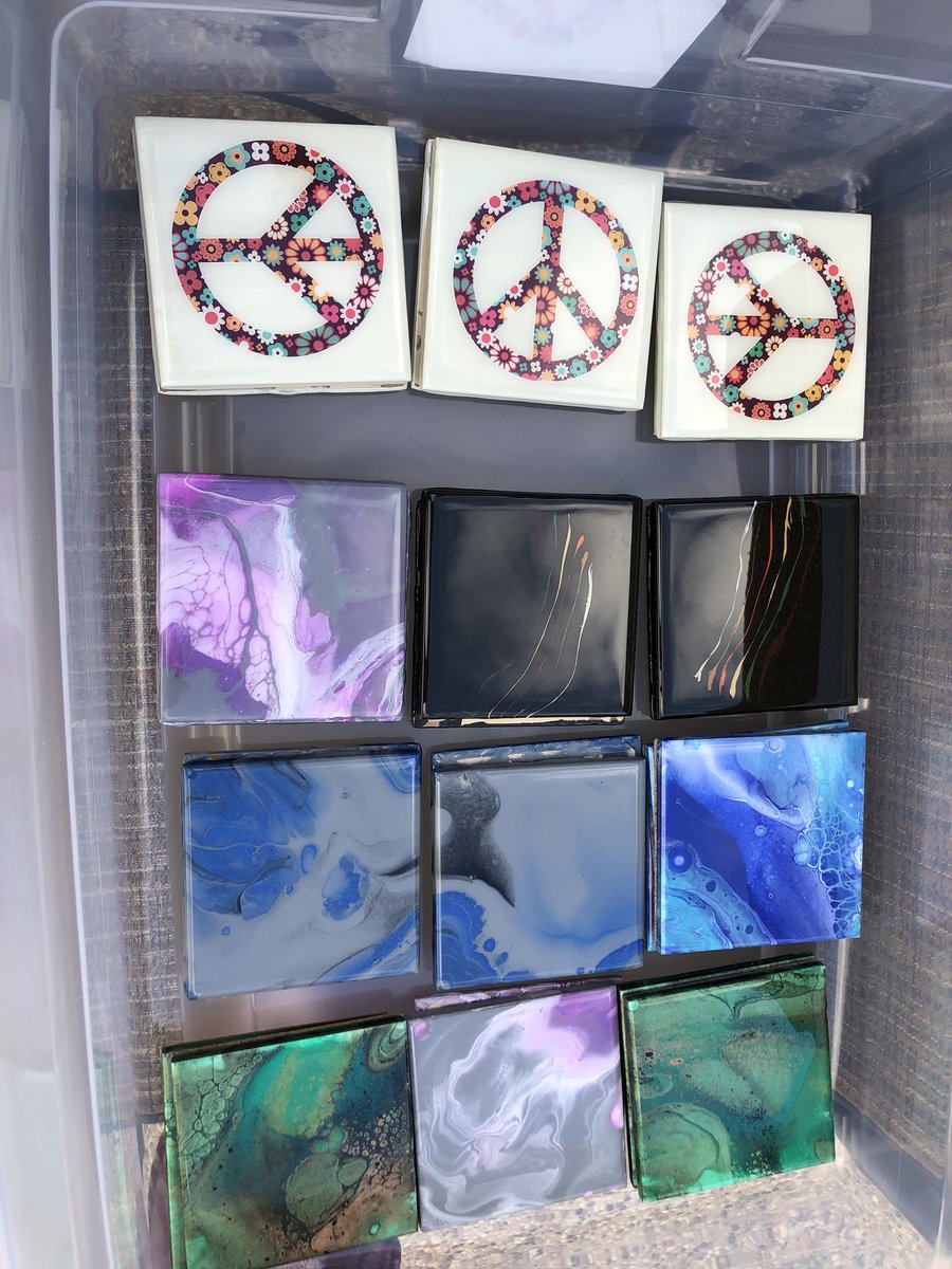PaintsEOE's tweet photo. Newly #eastcoastresin and sanded coasters ready for the backing. #fluidandabstractartbygenie #minipours #miniart #fluidart #artislife #fluidworld #fluidartworld #forsale https://t.co/7n9Iw9auEf