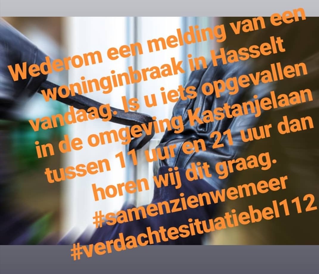 HasseltAlert's tweet photo. Wederom een woninginbraak in Hasselt.
📸: Wijkagent Hasselt https://t.co/hYOlXMle5m