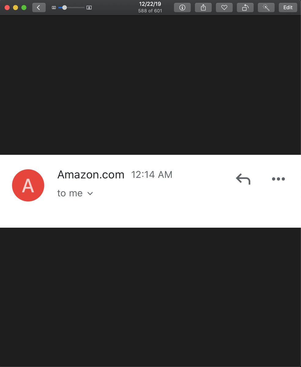 Amazon.com email in Gmail from 12:14AM on 12/12/19
