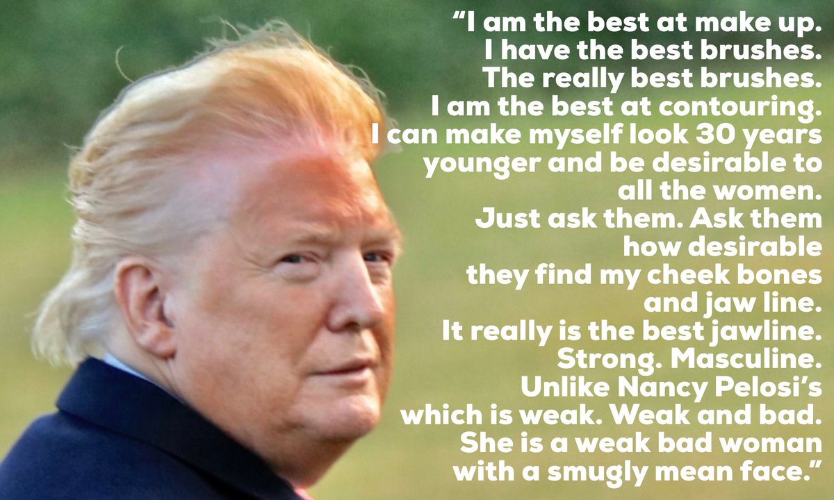 #Trump #TrumpMakeUp #TrumpTanLine #Trump2020 #DumpTrump #HowsMyHairs