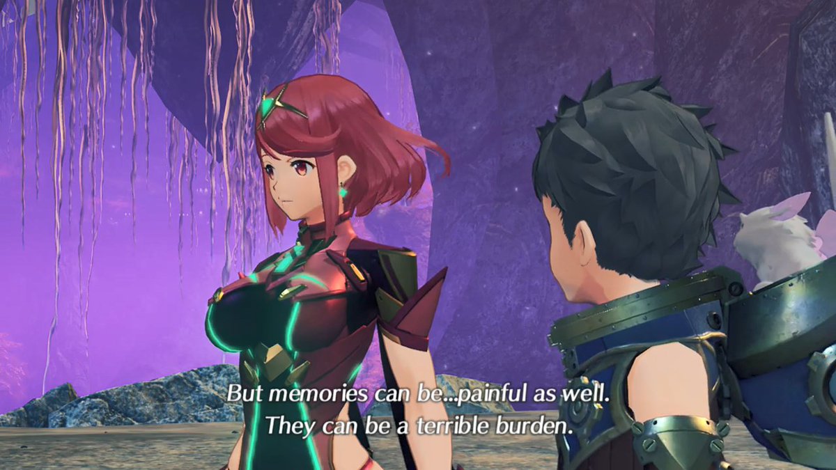 Man this is definitely one of my favorite parts in chapter 3 especially after Torna. Vandham talks about the life cycle of a blade and Homura in contrast to Rex finding it sad thinks that being able to forget can be a blessing  #Xenoblade2