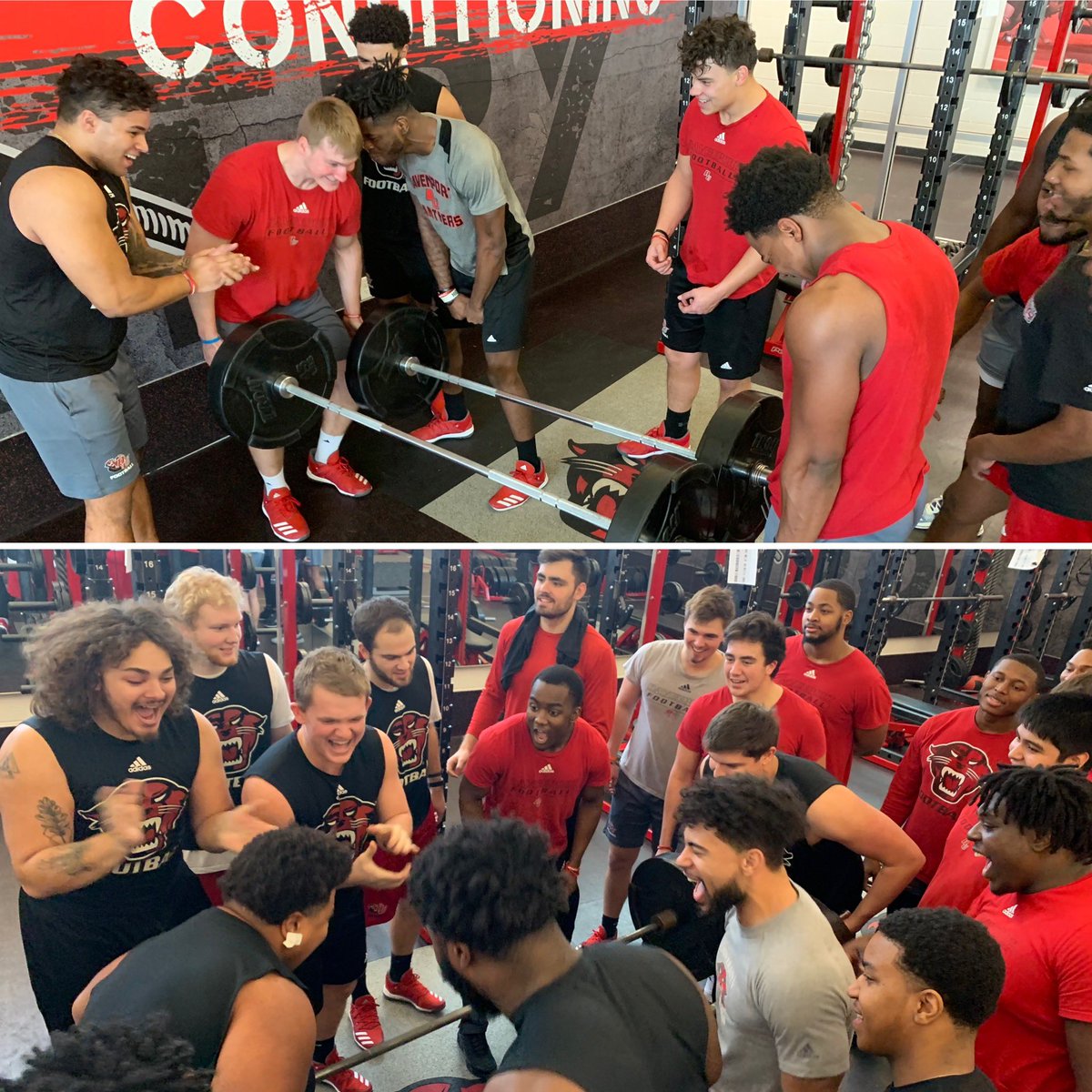 Davenport <a href="/DU_Football/">Davenport Football</a> Defensive Group Wins The Day! Thank You <a href="/USUStrength/">Utah State FB S&C</a>!