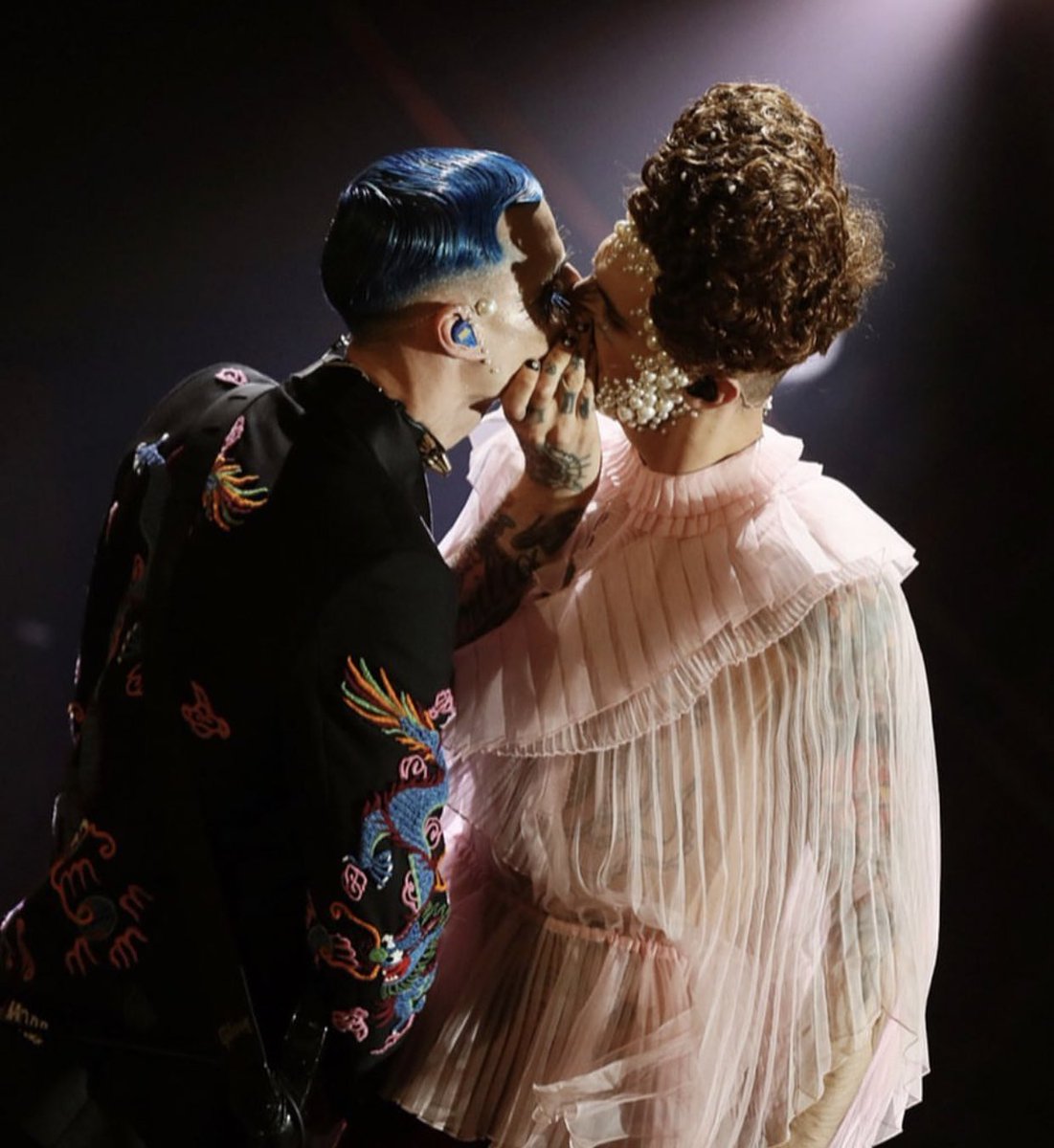 Achille Lauro e Boss Doms, olio su tela. (08/02/2020)
#SANREMO2020