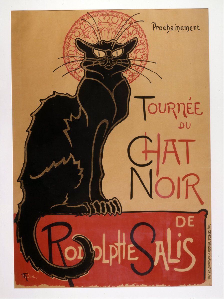 That style so remembers me of Théophile Steinlen's Tournée du chat noir ( the black cat tour ) you could see everywhere in France.?♠️♠️♠️ 