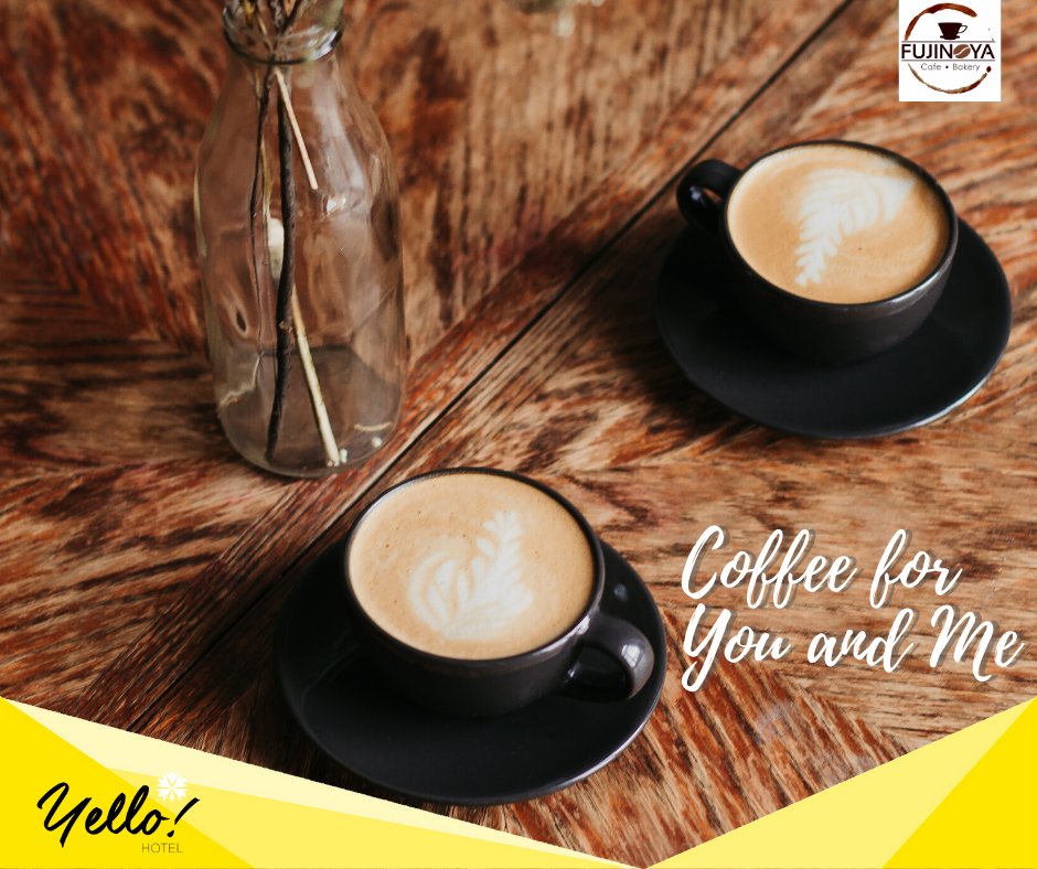 YelloHotelCebu's tweet photo. A hot coffee for your love on Valentines!
Visit Fujinoya Cafe open from 6 am to 10 pm at Yello Hotel.
.
.
.
#FujinoyaCafe
#CebuCafe
#SpecialtyCoffee
#SpecialtyCakes
#FujinoyaCafeAtYelloHotel https://t.co/N0w5d4OFEj