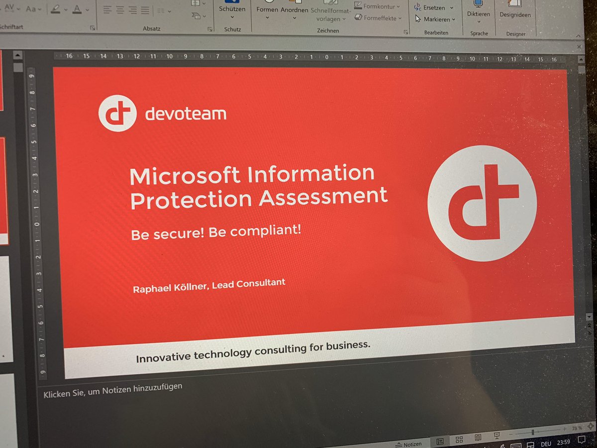 Ra_Koellner's tweet image. Today: #MicrosoftInformationProtection Assessment by #rakoellner 

Update Feb. 2020 #Video #DLP #MicrosoftTeams #UnifiedLabeling #SharePoint #Autolabel #Contracts #OSTs #dataprivacy #demo 

345 slides to 389 slides 
5 slides of demo to 9 
3 to 9 videos
add videos of Friends ;)