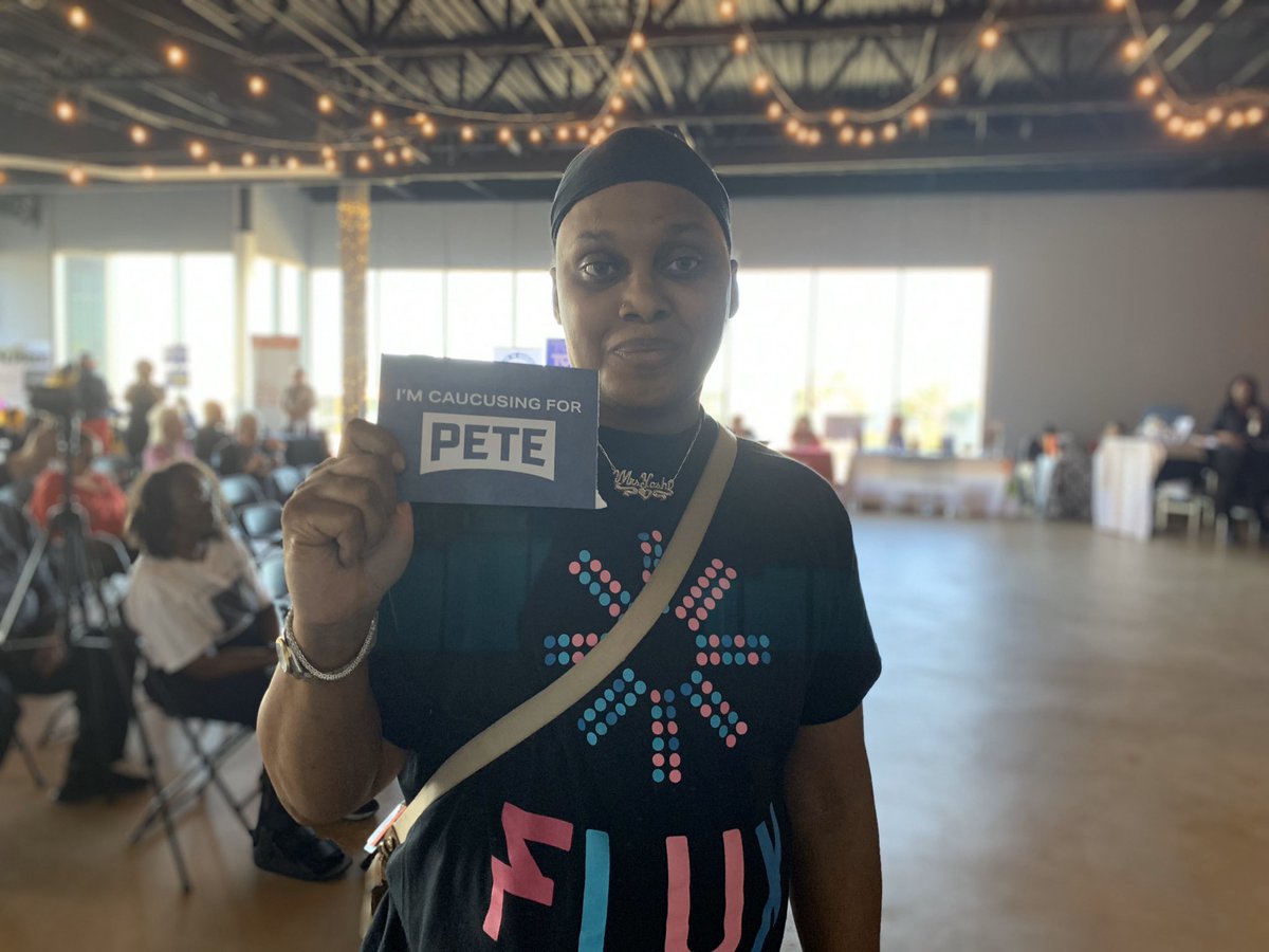 TheIshmaelCody's tweet photo. I just met Ms.Yoshi at the Natlโ Black HIV/AIDS Awarness Day event. She said โPete is the ONLY option. People say he doesnโt have Black support. Theyโre liars. Iโm Black and Iโm right here!โ #BlackandProud4Pete https://t.co/lWNRVugl9g