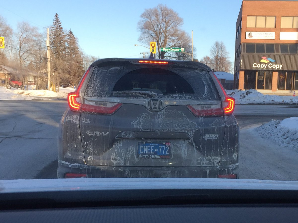 First time seeing the new #Ontario licence plates in #Sudbury. Vehicle owners will now need to consider matching their vehicle to the new blue plates. Covered is the new slogan #APlaceToGrow....It is fitting for our province. #Iwasthepassenger
