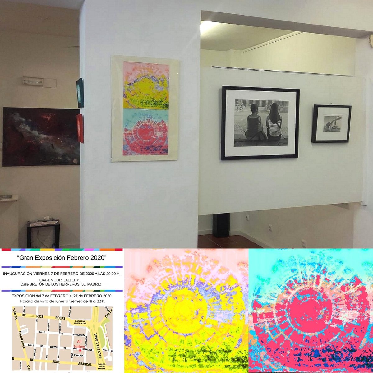 PilarViviente's tweet photo. Mis Rodetes en la exposición colectiva de Eka &amp; Moor Art Gallery. 
Del 7 de febrero al 27 de febrero de 2020 
🔆🍥🎨
#pilarviviente #rodetes #chromotherapy #sacredpatterns #abstractpainting #minimalism #popart #artgallery  #artcollecting #interiordesign #ekamoorartgallery #madrid https://t.co/EdSvXTZgxS