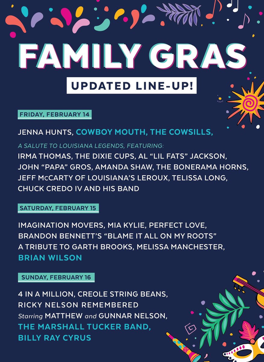 JeffParishGov's tweet photo. Who’s excited?!? 🙌 #FamilyGras @JeffersonLAFun https://t.co/GewptRZIrg