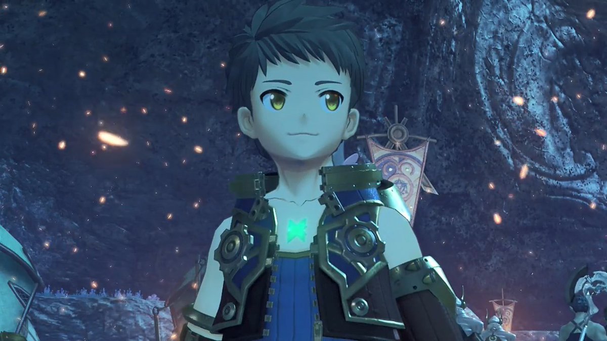 I didn't notice on my first run but this little moment with Rex smiling silently at Vandham after hearing how he goes around helping kids without parents or anywhere to go is really nice especially when you remember that Rex has no parents.  #Xenoblade2