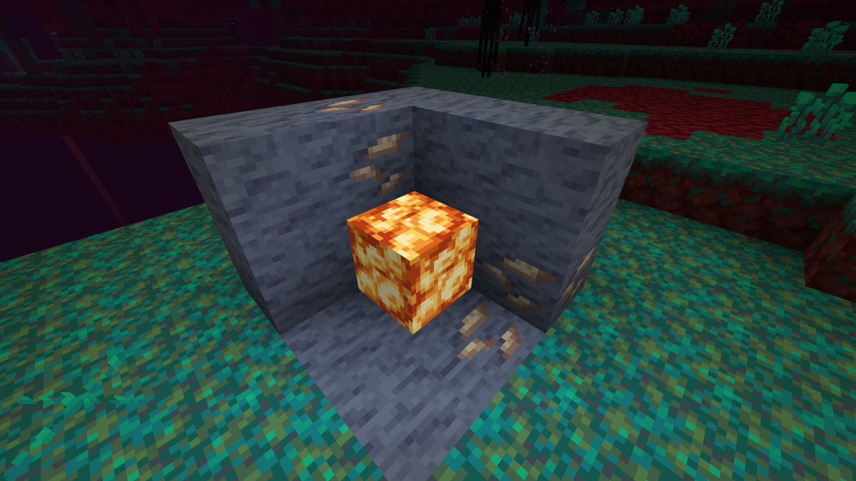 ENDESGA's tweet photo. Stone, Iron Ore, and Shroomlight!
The stone is more blue and a lot darker than Vanilla stone. But I kinda like that~ #Cube7 #Minecraft https://t.co/G1TujPaRXK