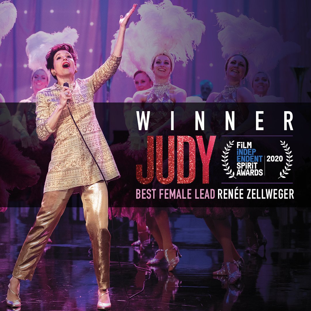 Bravo to Renée Zellweger on her win at <a href="/FilmIndependent/">Film Independent</a>'s #SpiritAwards tonight for her performance in #JudyTheFilm. ⭐️