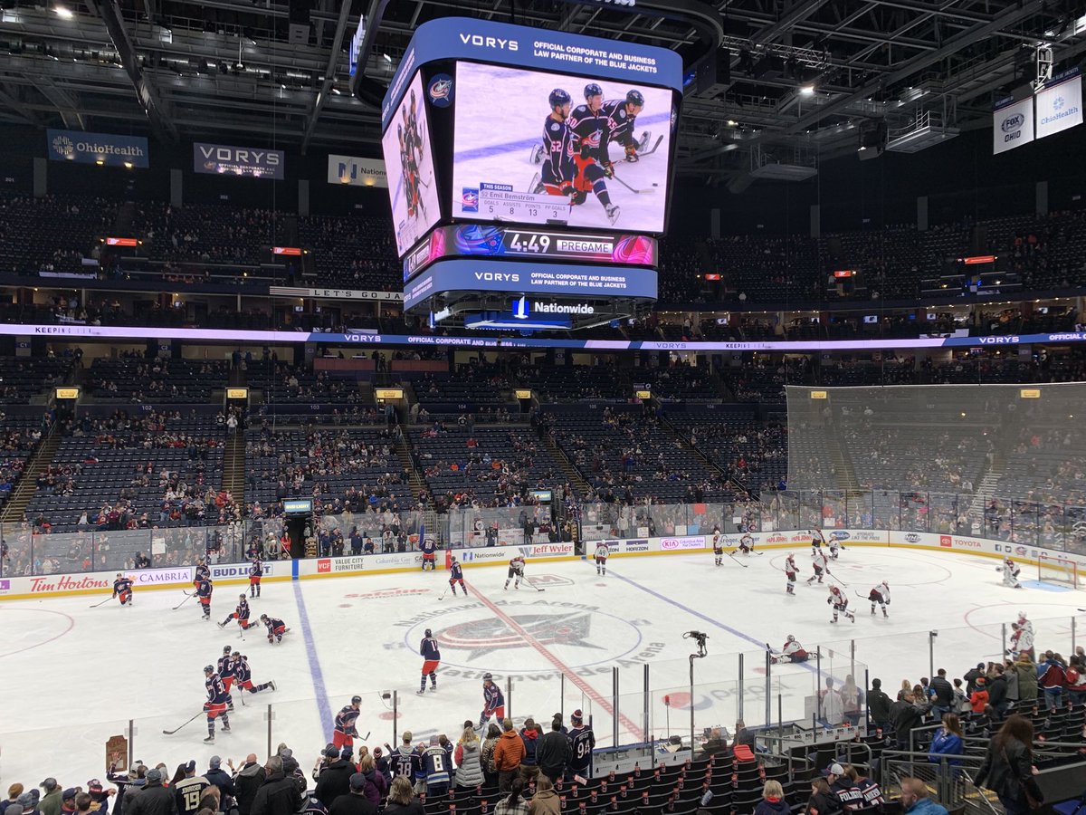 KarenDavis2020's tweet photo. Hard to believe but tonight’s game is my last with #CBJ. What an adventure it has been. Hey, ⁦@shelleyhawk45⁩, will I be eligible to join the alumni group? #ThankfulForTheMemories https://t.co/bHRW8BNcTu