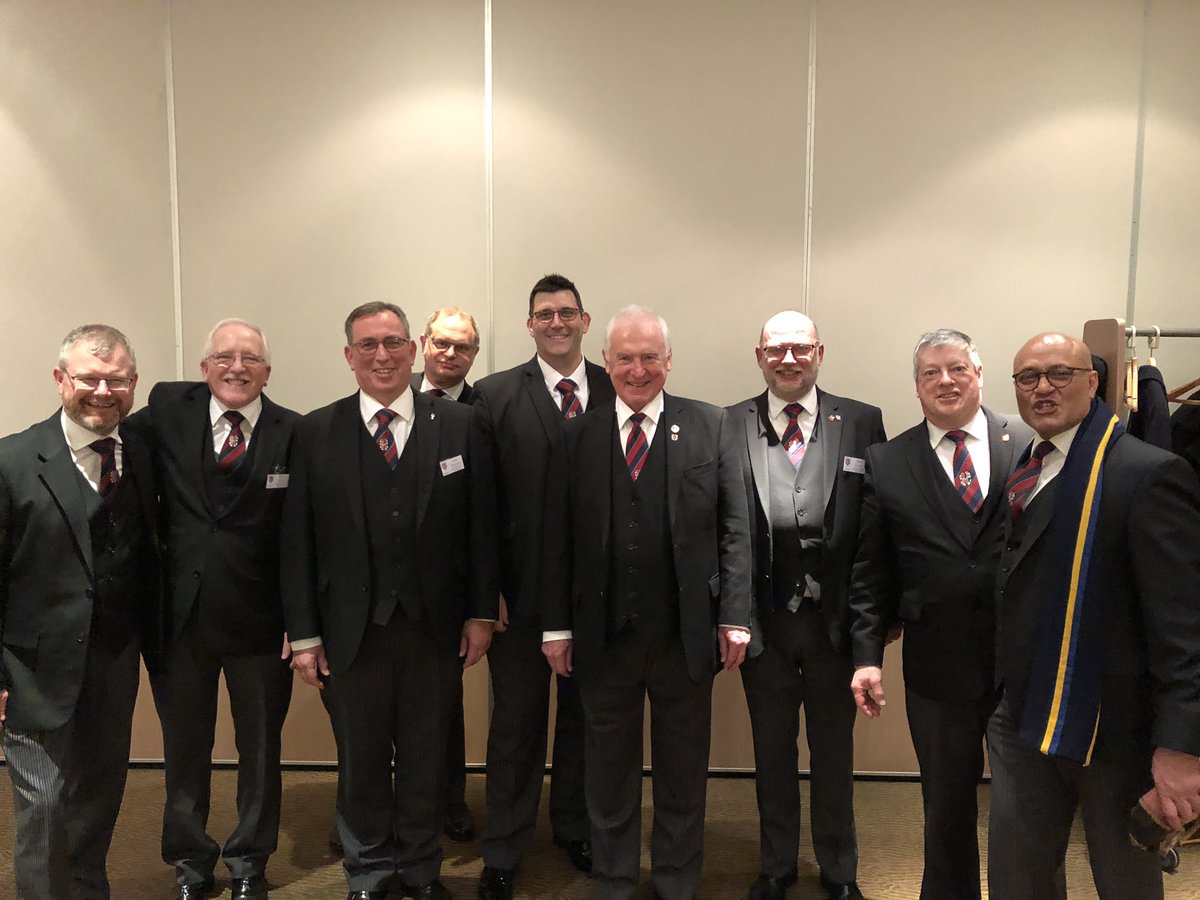 The Provincial GDC with his Deputy GDC’s and AGDC’s at the EGM of Provincial Grand Lodge