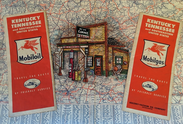 New artwork for sale! - "Vintage Kentucky Tennessee Painted Road Map" - fineartamerica.com/featured/vinta… <a href="/fineartamerica/">Fine Art America</a>