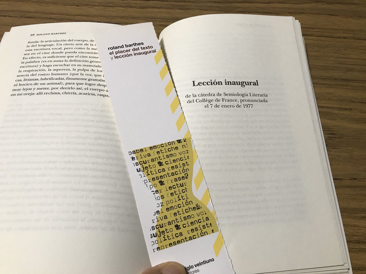 Gabu_gabuchi's tweet photo. @alexkohan @FacundoMilman Bueno, me sumo
#Barthes2020

“El placer del texto es ese momento en que mi cuerpo comienza a seguir sus propias ideas, pues mi cuerpo no tiene las mismas ideas que yo.” https://t.co/OvEVRrdZ35