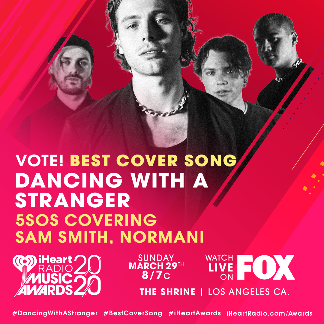hot995's tweet photo. Do you think that @5SOS had the #BestCoverSong with #DancingWIthAStranger?

Be sure to use the hashtags to vote for them for our #iHeartAwards! https://t.co/Pch1VCDlcG