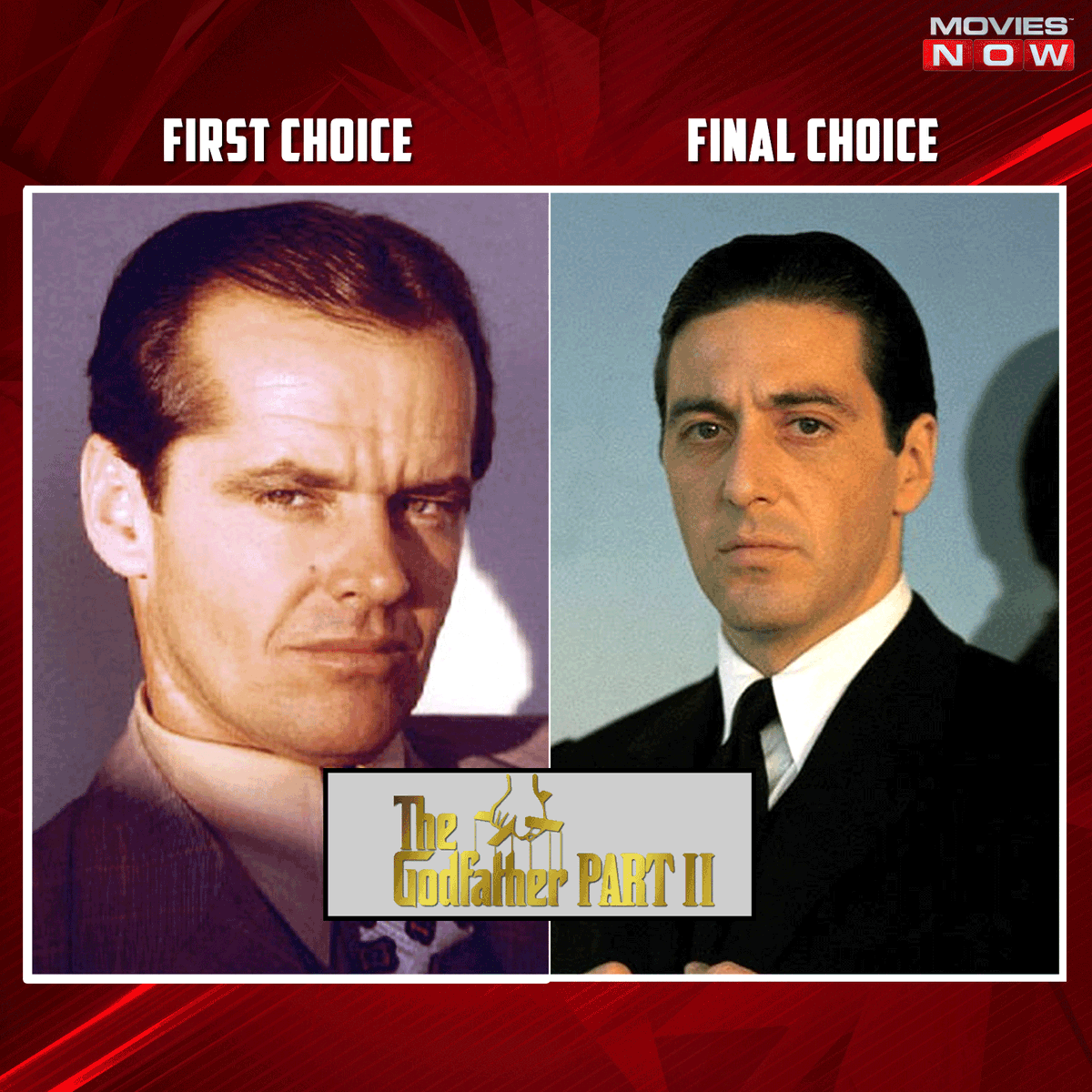 Jack Nicholson turned down the iconic role of Michael Corleone in the