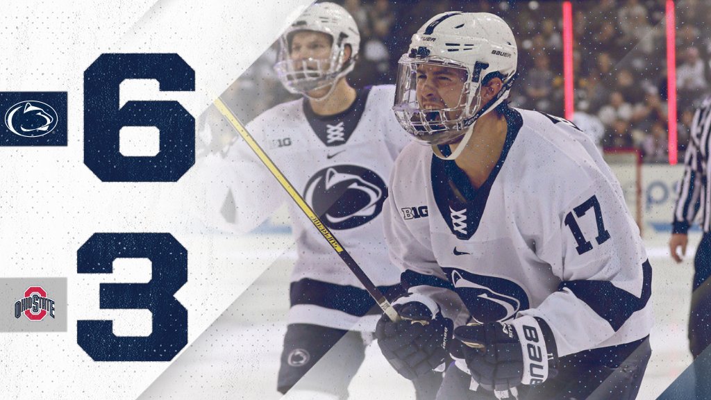 FINAL | No. 9 Penn State 6⃣, No. 13 Ohio State 3⃣!!

B1G road win for the Nittany Lions!!

#WeAre #HockeyValley