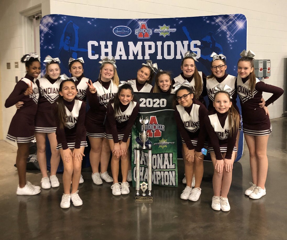 CWHSCheerleadi1's tweet image. CWMS competition cheerleaders Americheer Open National Champions
