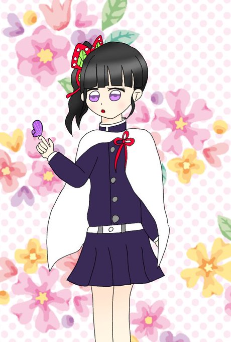 💐アヤナ🥀さんがTwitterに投稿した栗花落カナヲ(鬼滅の刃)のイラスト。
