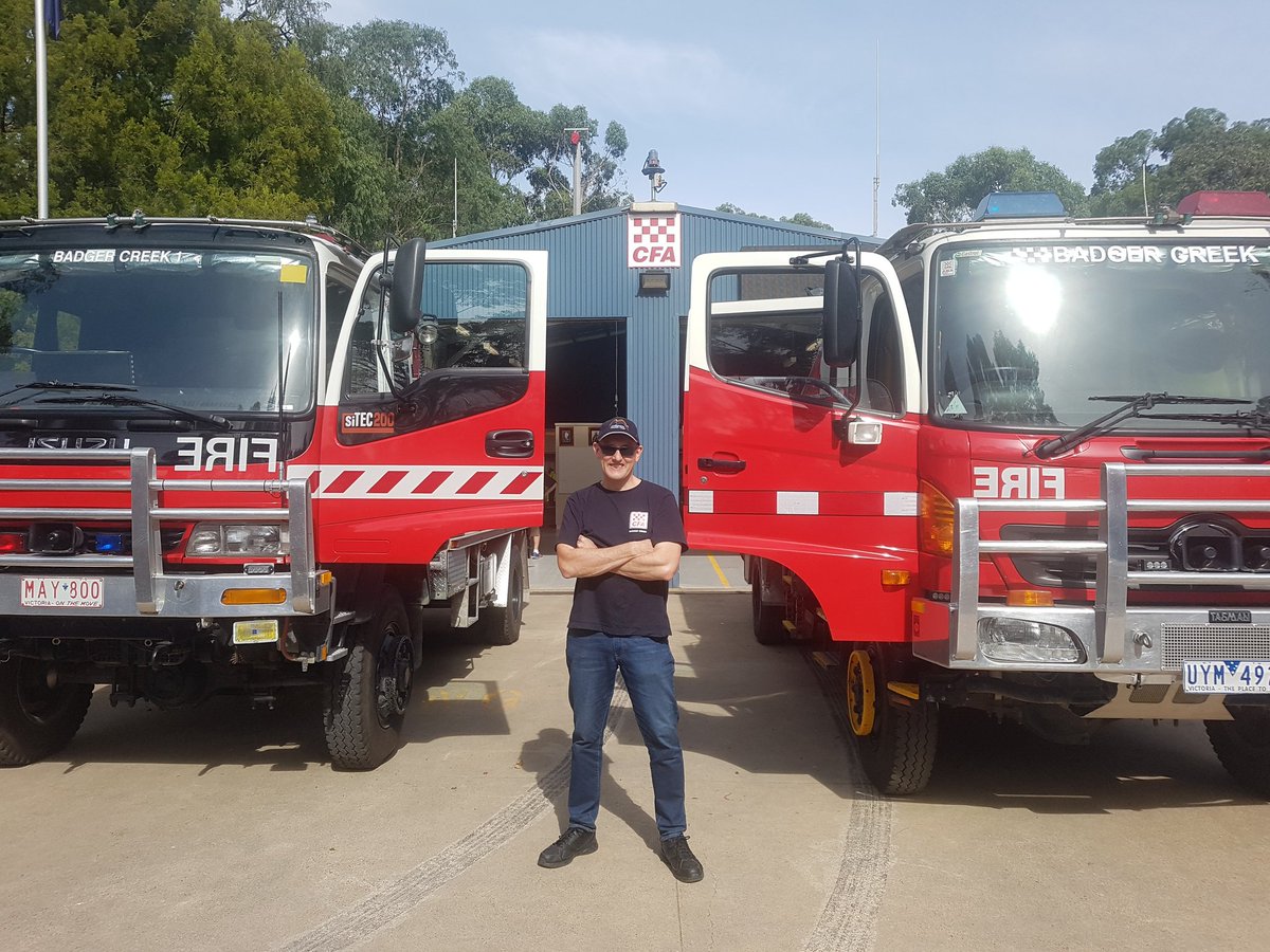 Sunday morning at the brigade... &amp; posing with trucks of course