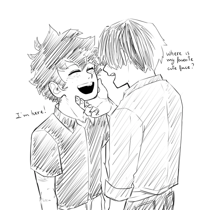 This is the only cute face that Todoroki want to see 