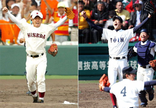 fukudasun's tweet photo. 練習試合：阪神－日本ハム（試合前）
日
神
【神】藤浪（１２年春夏甲子園Ｖ）
【日】斎藤（０６年夏甲子園Ｖ）
※詳細→ https://t.co/cekufrsP4g https://t.co/OXGAedToN1