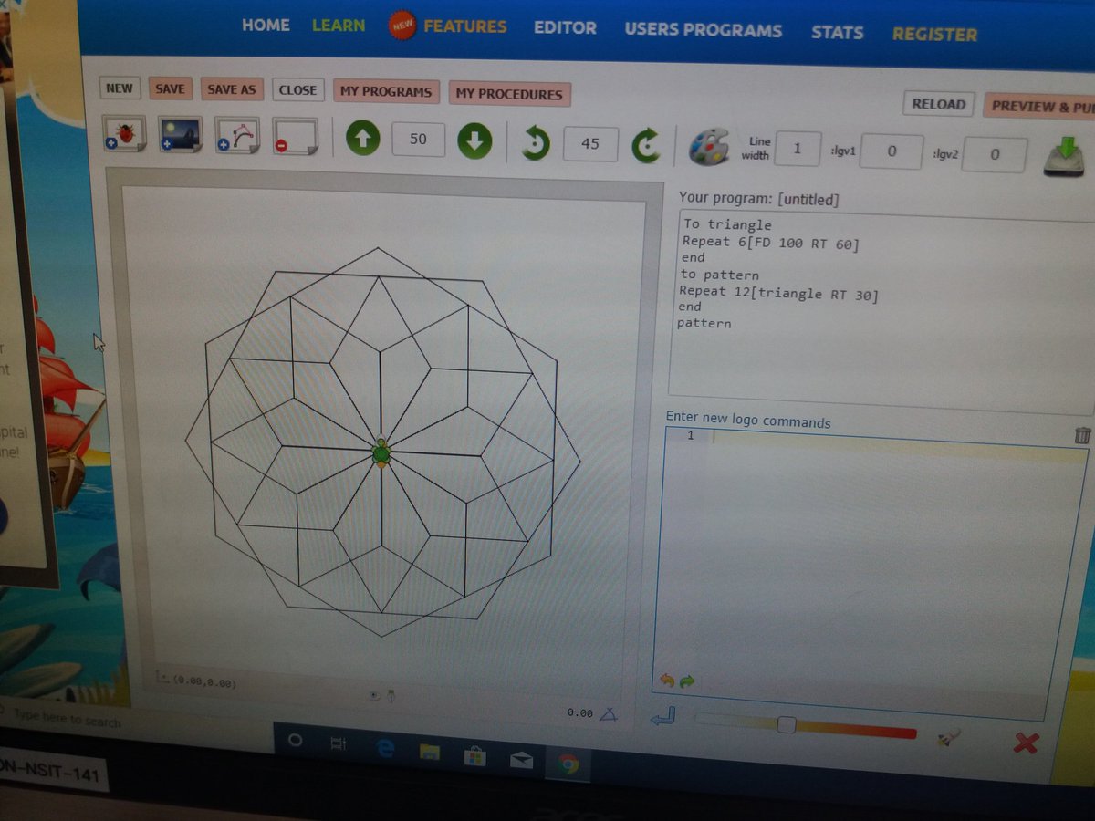 DavidW_S107's tweet photo. Year 8's getting stuck into some geometric designs using Logo programming. #TeamS107 #CognitaWay https://t.co/Xtdr0yJZAH