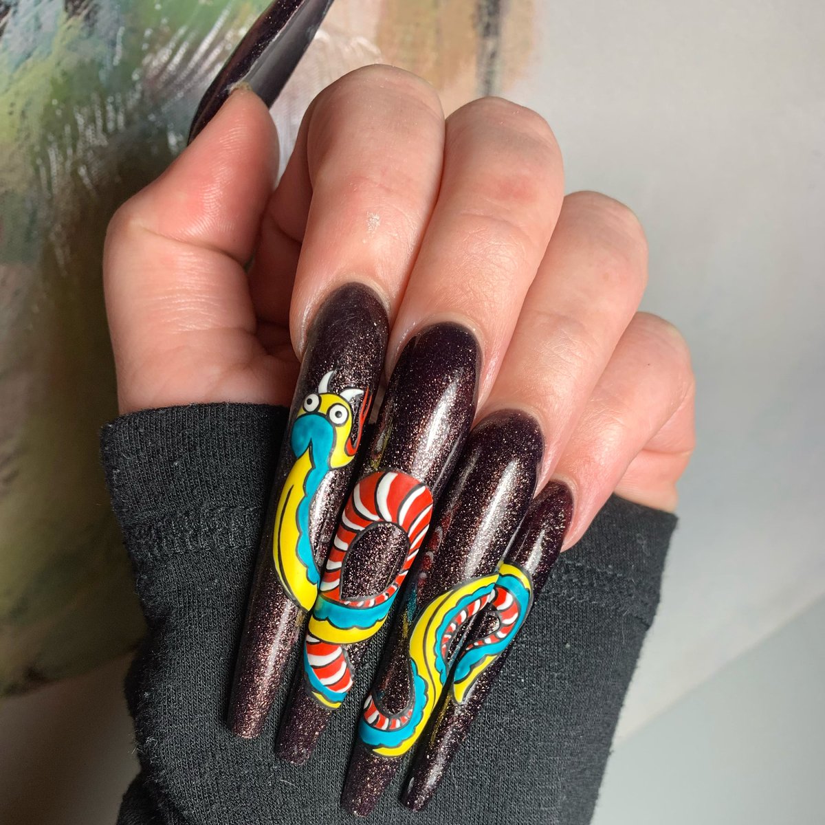 Finished my #nails in time for the #FullMoon ✨