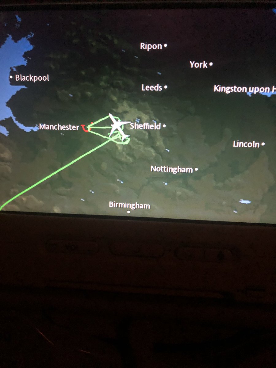 DeborahWoodhou1's tweet photo. Phew relieved to be back on the ground after #StormCaira caused problems on #flight early hours of Sunday morning #GranCanaria to #Manchester. The initial landing was aborted because of high winds & the pilot circled around for 40 minutes before landing safely #Tui #skilledpilot https://t.co/rQC8brQCsY