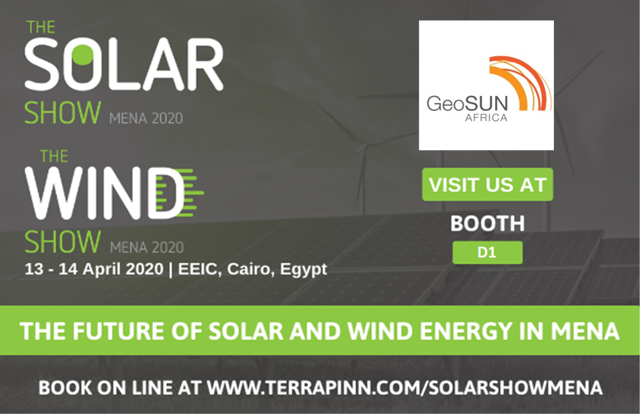 SSLEgypt's tweet photo. قابل العارض: GeoSUN Africa!
GeoSUN Africa تقدم مجموعة متنوعة من المنتجات + خدمات الدعم المتعلقة بصناعة الطاقة الشمسية. قم بزيارتهم في جناح رقم D1 لجميع استفساراتك. سجل مجاناً هنا: https://t.co/EFMX5kc5HL. #SolarShowMENA https://t.co/Ef8pBQoBVL