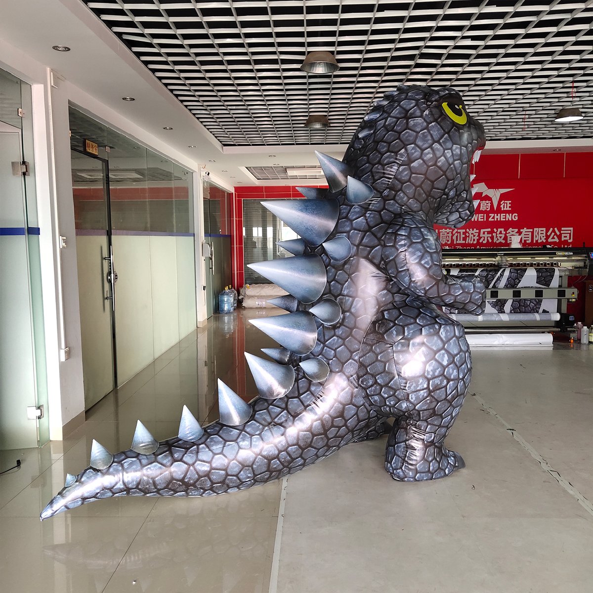 Love the Wei Zheng Godzilla inflatable suit, towering, massive, and LOADS o...