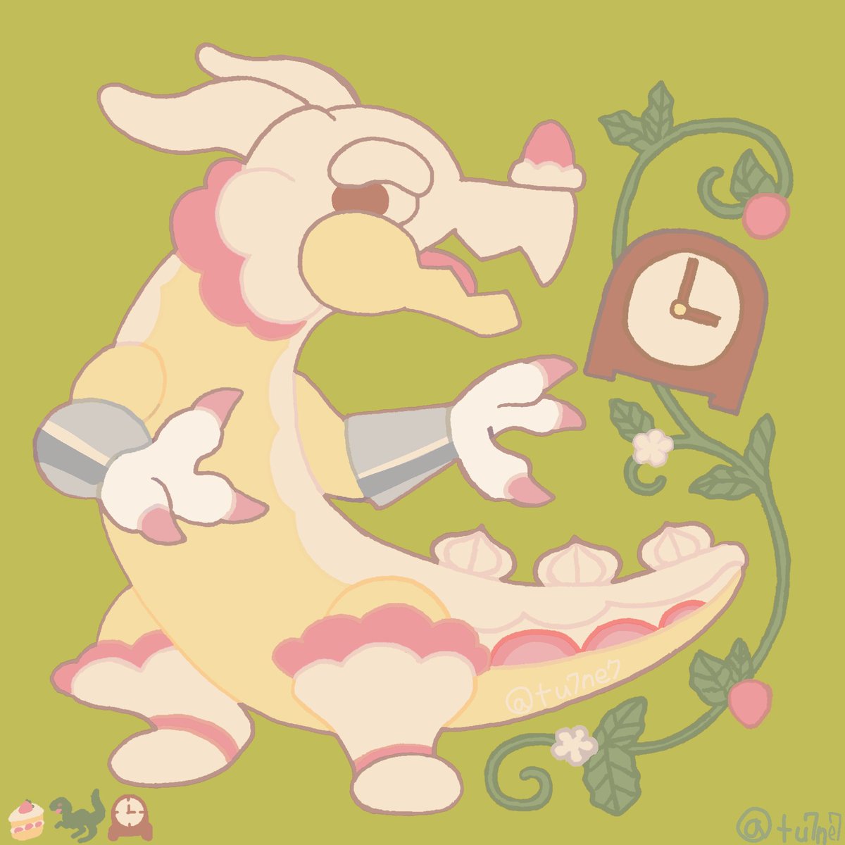 お待たせしました第3弾です でケーキドラゴン で月夜の踊り子ちゃ つねやのイラスト お待たせしました第3弾です でケーキドラゴン で月夜の踊り子ちゃ つねやのイラスト