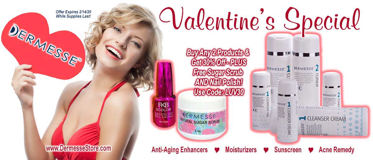 GreatFacesFL's tweet image. #ValentineDay Special at #Dermesse where looking BEAUTIFUL has never been more AFFORDABLE! USE Code LUV30, Buy ANY 2 Beauty Solutions &amp;amp; Get 30% OFF, FREE Sugar Scrub AND Nail Polish! While Supplies Last - Ends 2/14 DermesseStore.com
